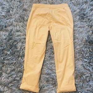 Women’s Yellow Cropped Girlfriend khaki jeans